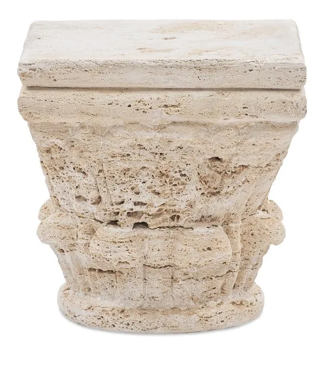 Maitland Smith Corinthian Column Remnant colonna scultura pietra 29 cm