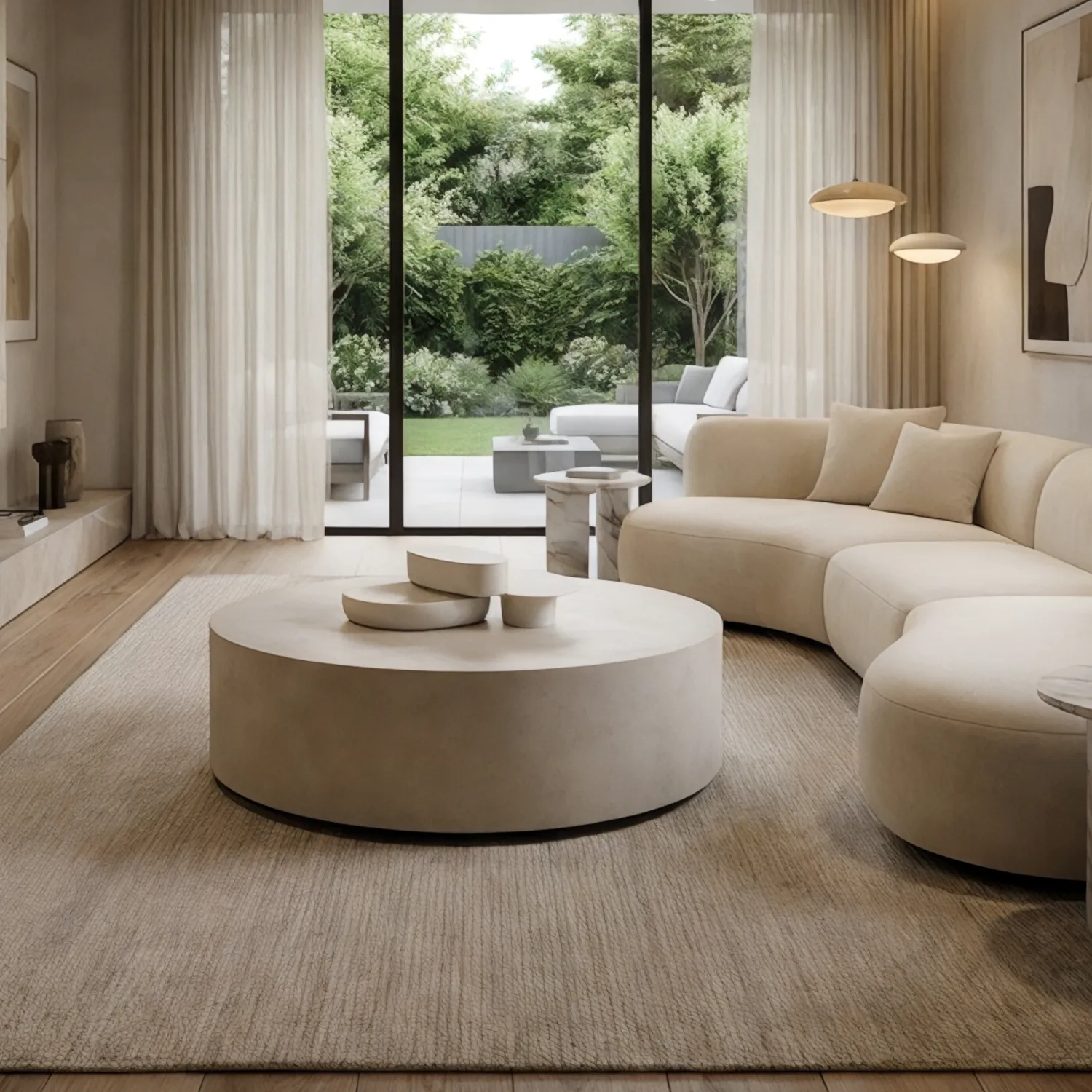 XLAB Design Concrete Air Tavolino Rotondo Microcemento 80 cm