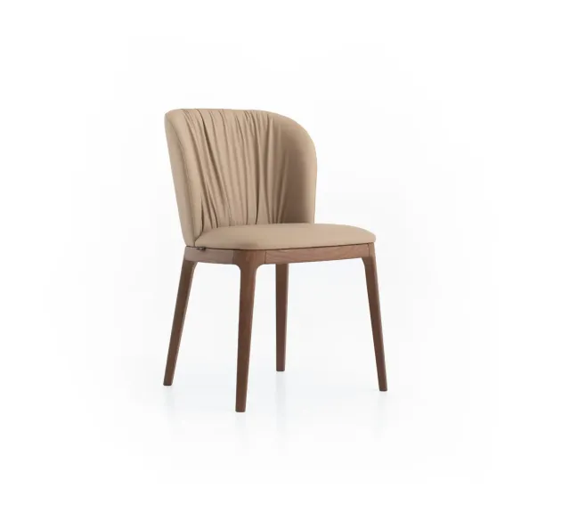 Morica Design Paon sedia pelle schienale plissettato