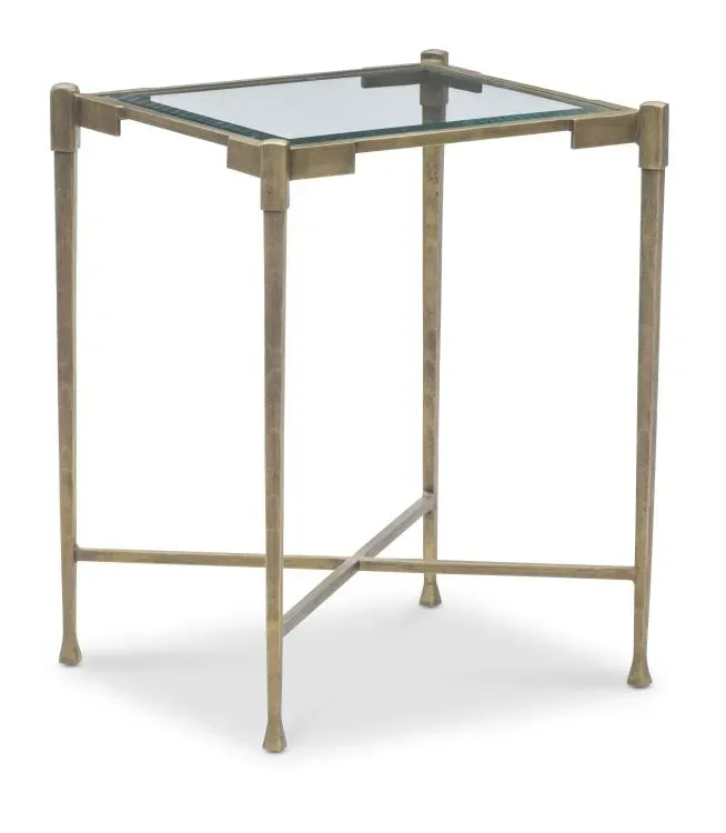 Maitland Smith Iron tavolino vetro ferro 57 cm