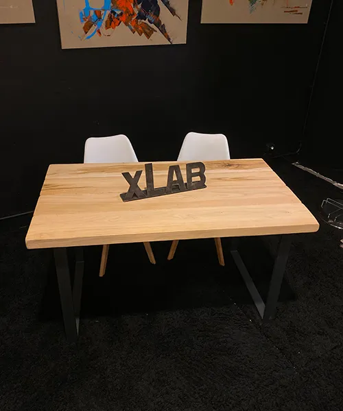 XLAB Design Otto tavolo legno 120x80 cm gambe ferro