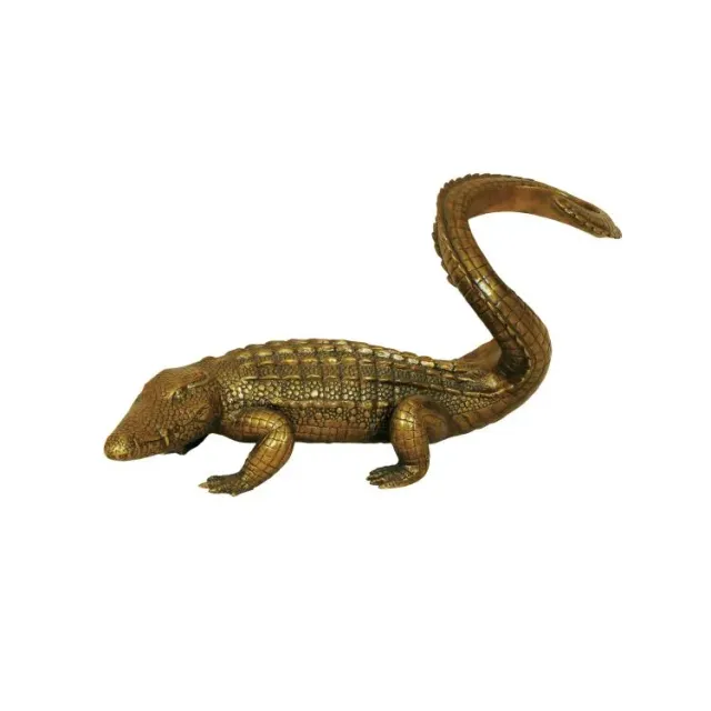 Maitland Smith Twisted Crocodile portabottiglie ottone 38 cm