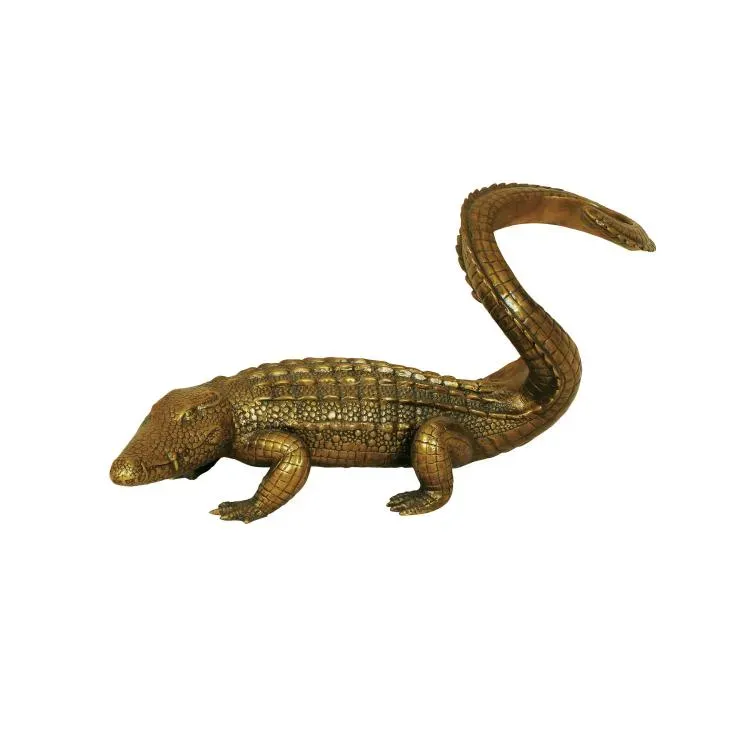 Maitland Smith Twisted Crocodile portabottiglie ottone 38 cm