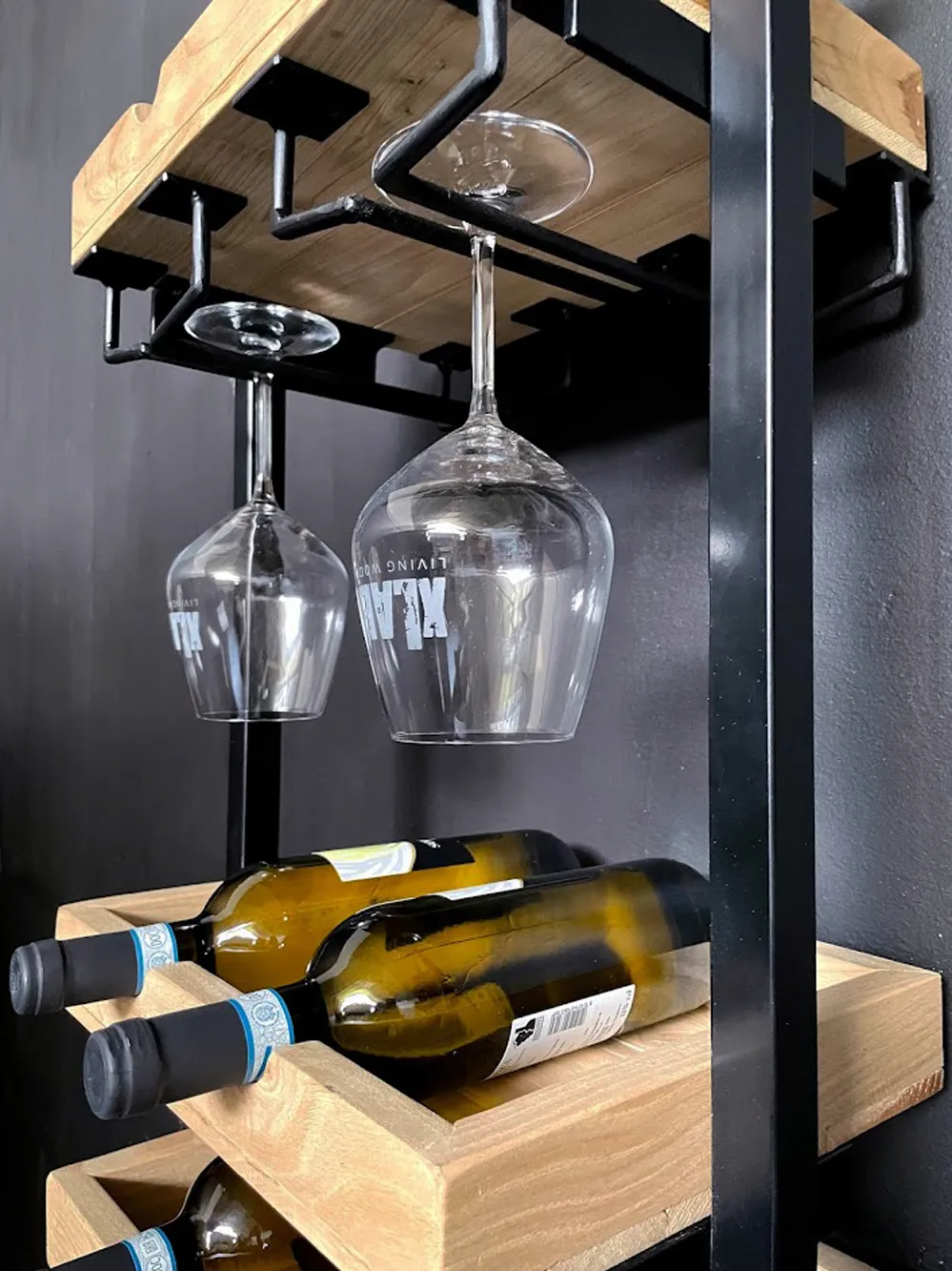 XLAB Design Wine Frame portabottiglie parete 6 bottiglie ferro