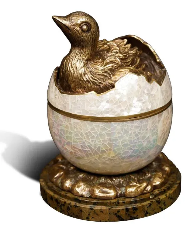 Maitland Smith Ostrich Egg scatola uovo struzzo