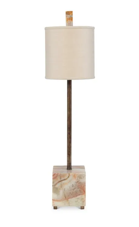 Maitland Smith Rosa lampada tavolo onice ottone crema