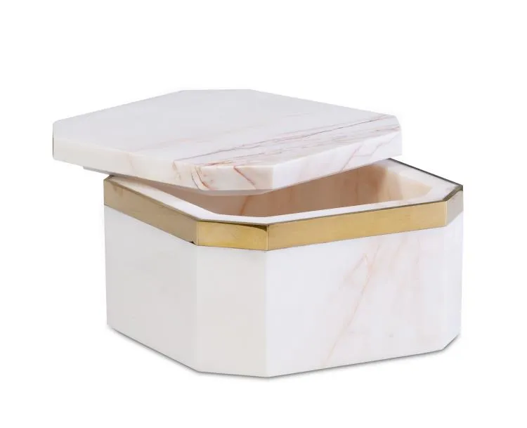 Maitland Smith Andros scatola marmo ottone piccola