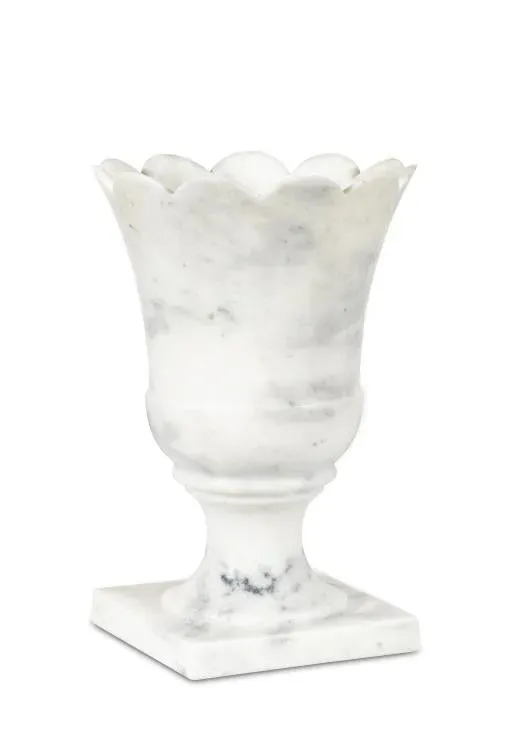 Maitland Smith Ambaji vaso marmo bianco 44,5 cm