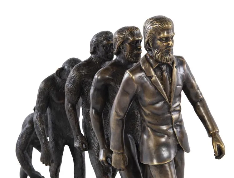 Maitland Smith Evolution scultura decorativa ottone e pietra