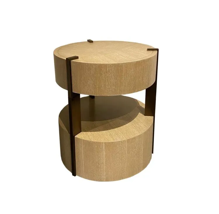 Maitland Smith Brass Plank tavolino rovere 66 cm