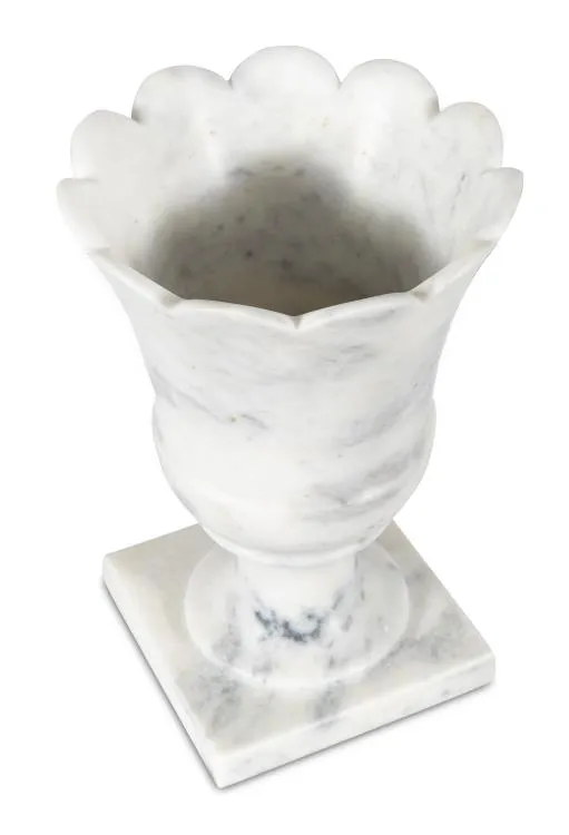 Maitland Smith Ambaji vaso marmo bianco 44,5 cm