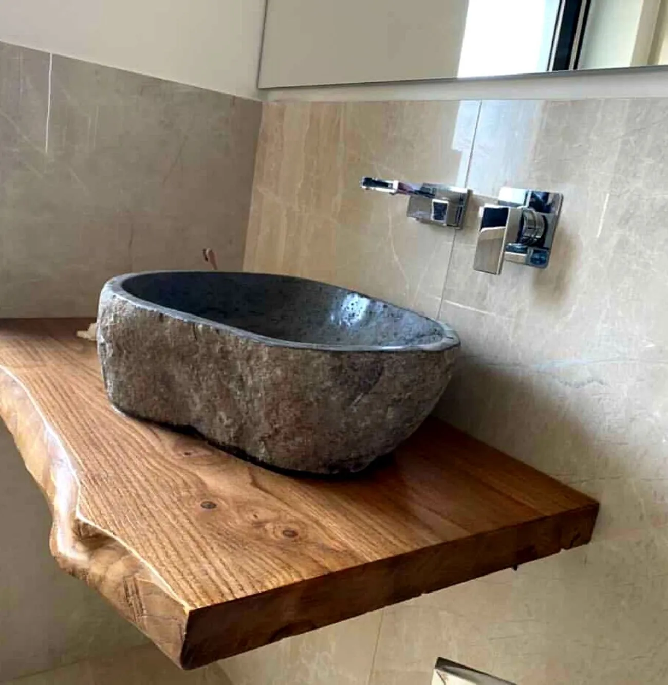 XLAB Design Sapido Top Bagno Legno Antico 80x45x6 cm