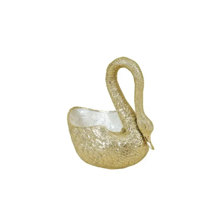 Maitland Smith Swan ciotola ottone conchiglia