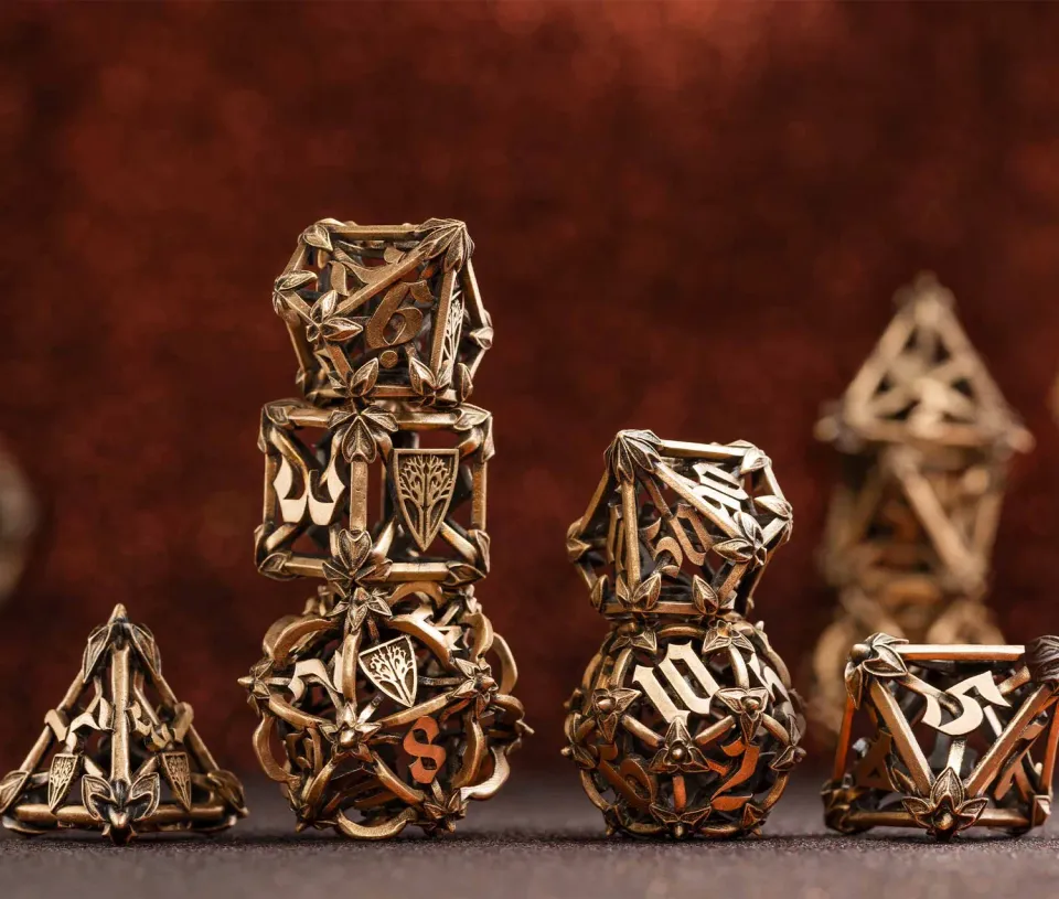 Wyrmwood Ember Forge Set of 7 dadi bronzo 7 pezzi