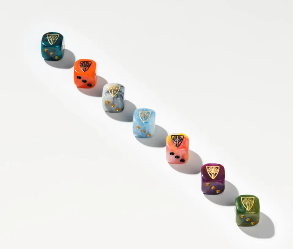 Wyrmwood Logo set 7 D6 acrilico colori