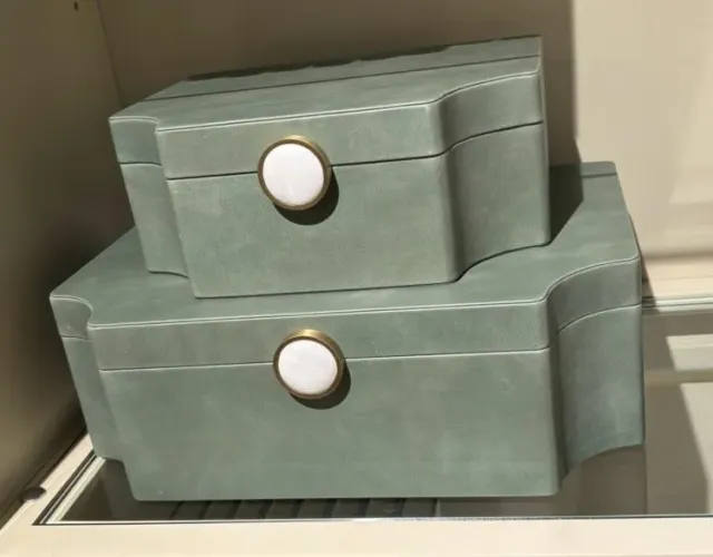Maitland Smith Arcadia set box pietra verde