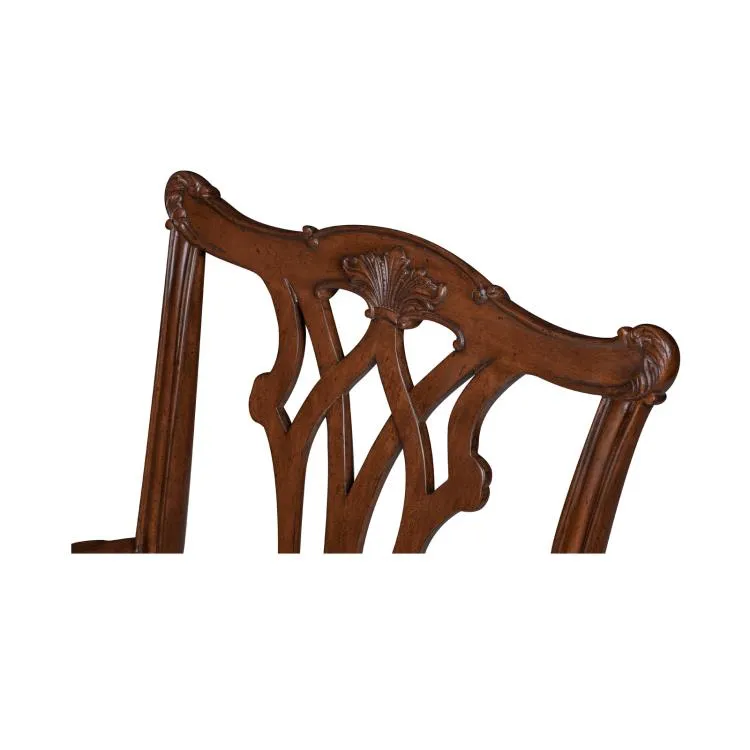 Maitland Smith Camden sedia braccioli mogano crema
