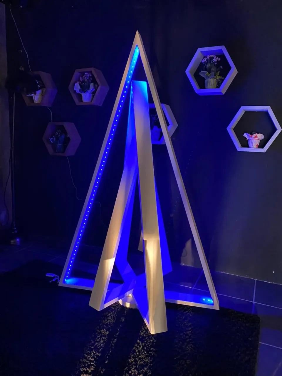 XLAB albero Natale legno con luci led richiudibile