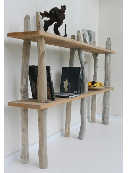 XLAB Design Woolf libreria vintage da terra in legno