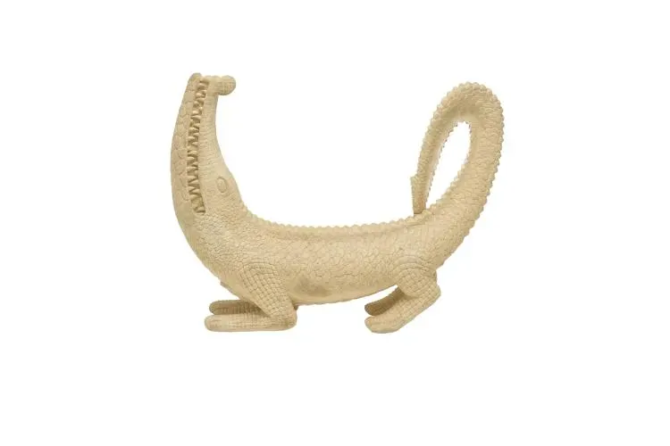 Maitland Smith Ally scultura alligatore pietra 86,4 cm