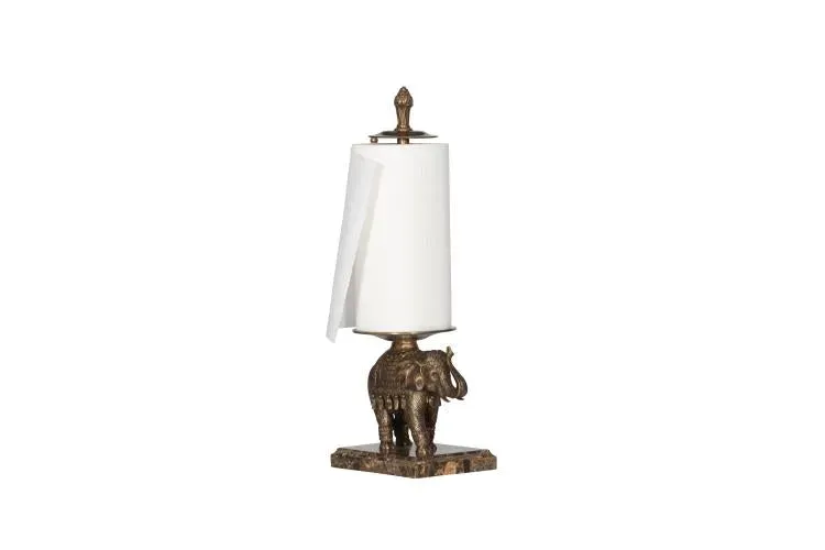 Maitland Smith Elephant portasciugamani ottone pietra