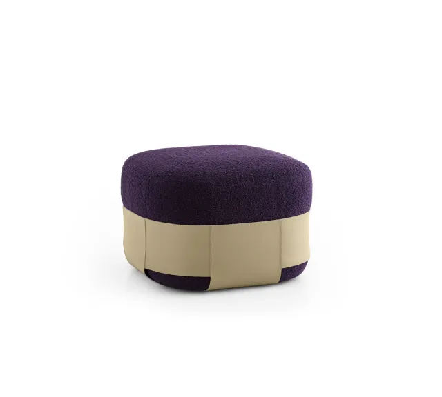 Morica Design Sumo pouf pelle lana bouclé