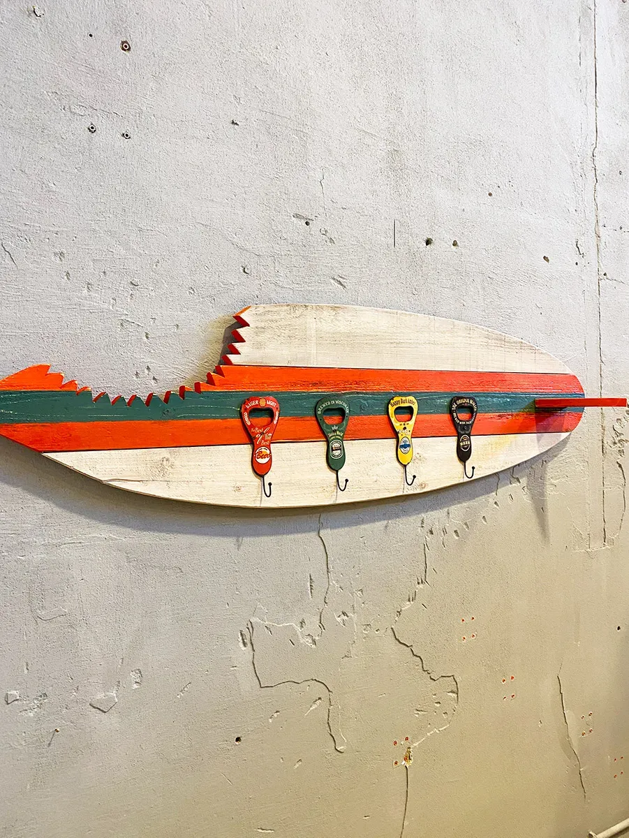 XLAB Design surf board appendiabiti parete legno vintage
