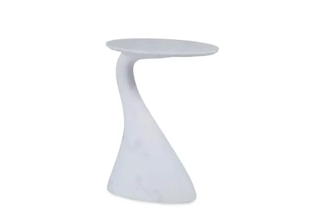 Maitland Smith Chisel tavolino bianco scagliola