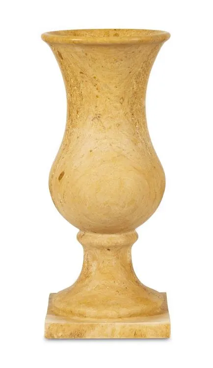 Maitland Smith Jaisalmer vaso marmo giallo 45,7 cm