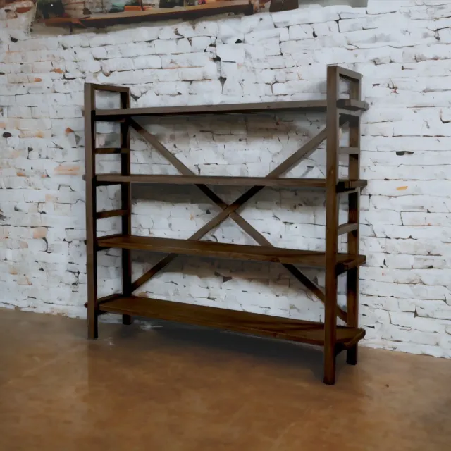 XLAB Design scaffale cucina frassino massello colore noce a giorno