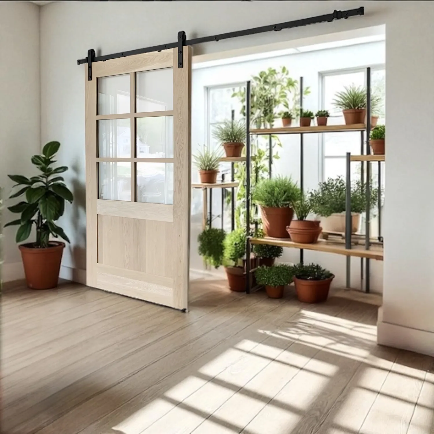 XLAB Design Aurora porta scorrevole legno 100x225 vetro