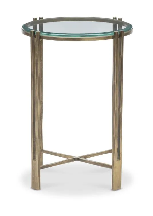 Maitland Smith Kensington Side Table tavolino vetro 55 cm