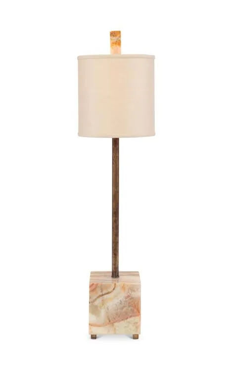 Maitland Smith Rosa lampada tavolo onice ottone crema